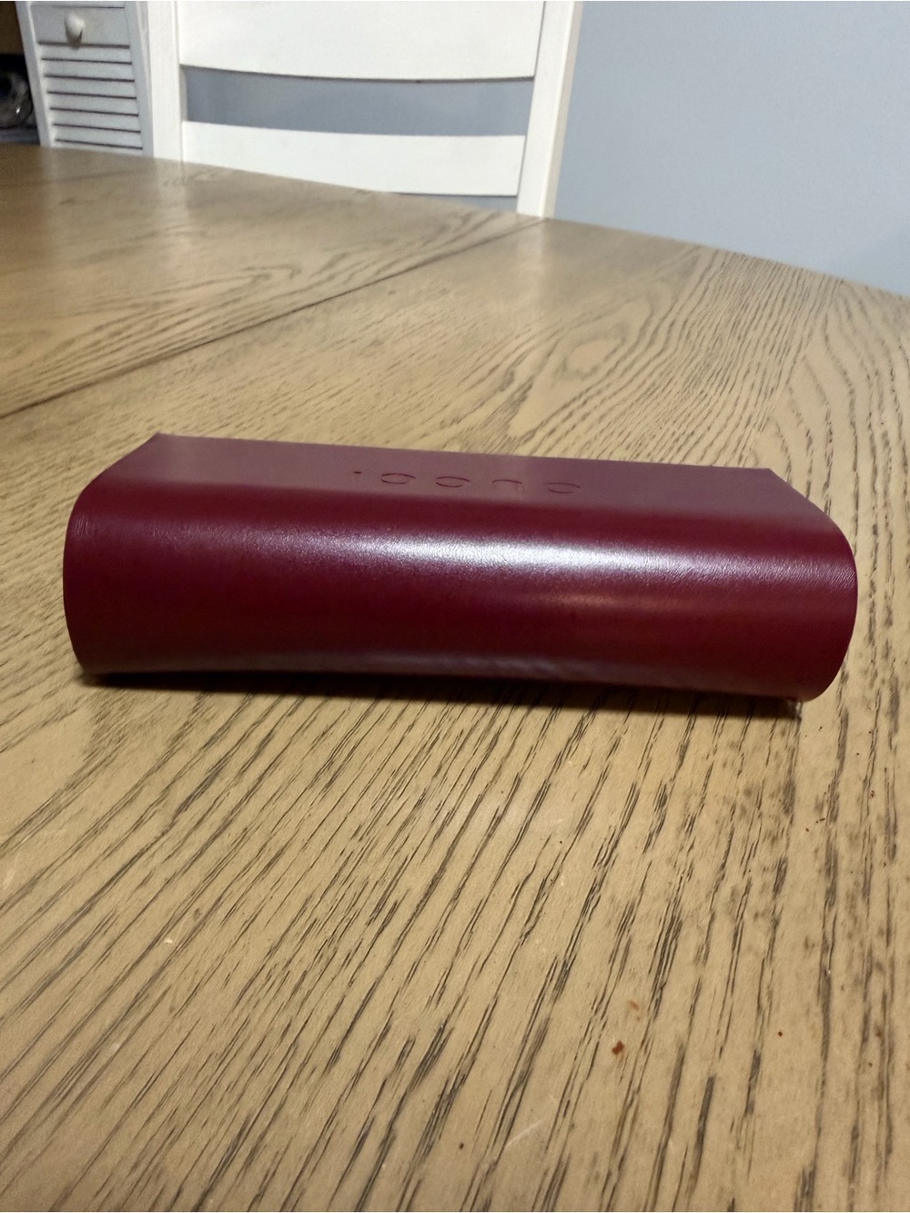 Gucci Burgundy Leather Glasses Case with Cream Cleaning Cloth - Picture 6 of 8